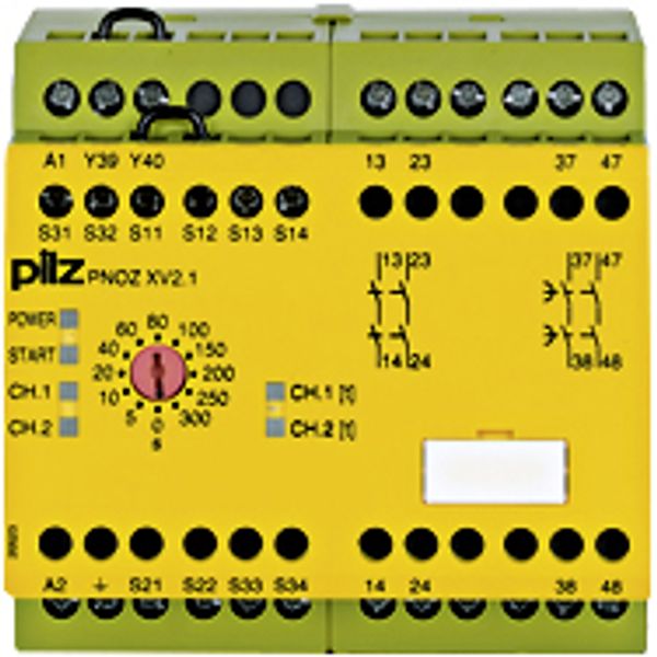 PNOZ XV2.1 300/24-240VACDC 2n/o 2n/o t image 1