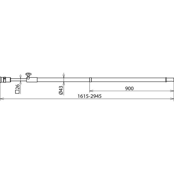 Telescopic earthing rod w. plug-in coup. L 1760-3015mm w. cone couplin image 2