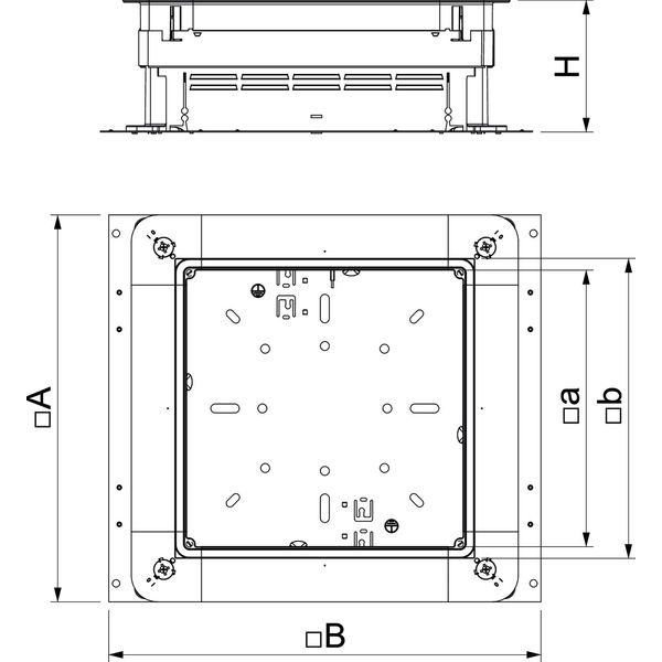 UZD 115170 250-3 Junction and branch box for screed height 115-170mm 410x367x115 image 2