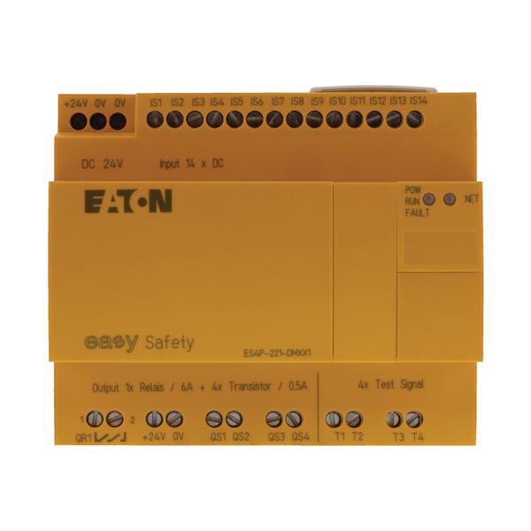 Safety relay, 24 V DC, 14DI, 4DO-Trans, 1DO relay, display, easyNet image 7