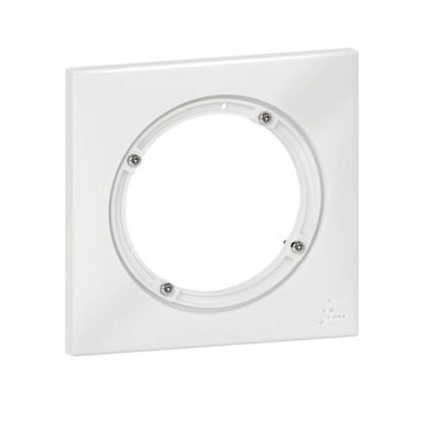 Dooxie square plate 1 post IP44 white finish image 1