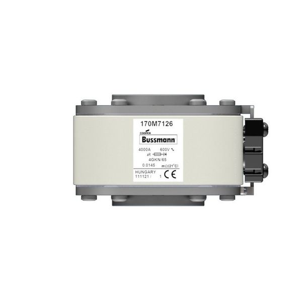 Fuse-link, high speed, 4000 A, AC 600 V, size 4, 105 x 120 x 67 mm, aR, IEC, single indicator image 19