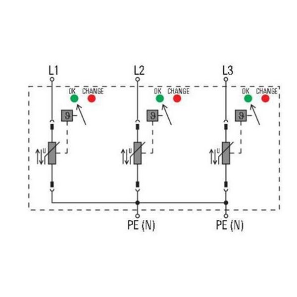 Surge voltage arrester, Low voltage, Surge protection, TN-C VPU AC II 3 300/50 image 5