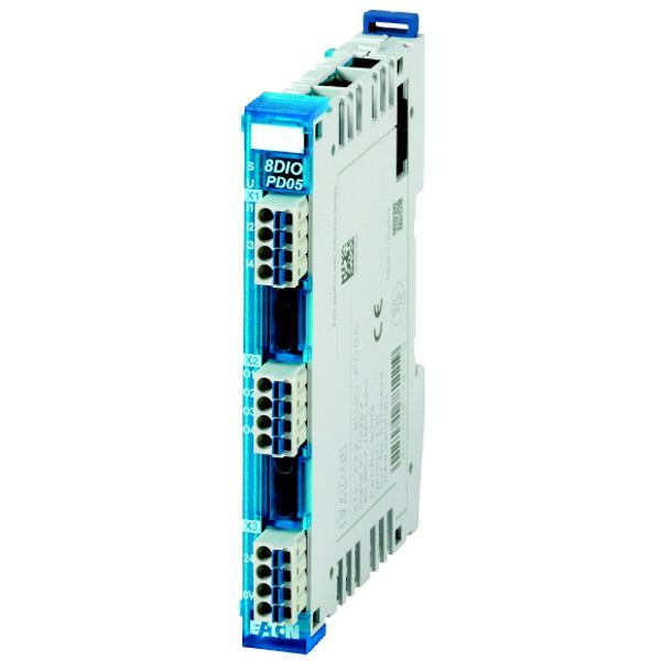 Digital I/O module, 4 digital inputs and 4 digital outputs 24 V DC each, pulse-switching image 2