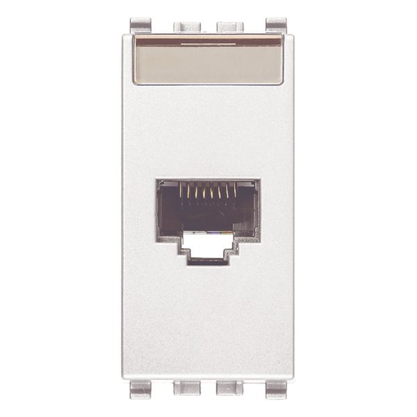 RJ45 Cat6A Netsafe FTP outlet white image 1