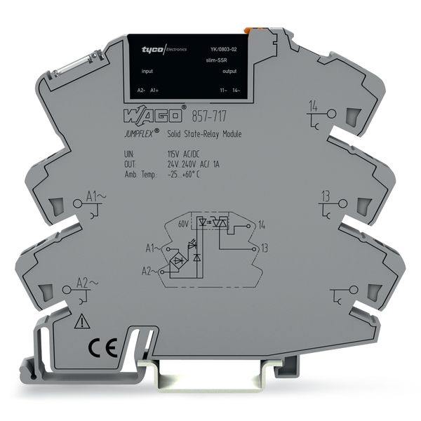 857-717 Solid-state relay module; Nominal input voltage: 115 V AC/DC; Output voltage range: 24 … 240 VAC image 2