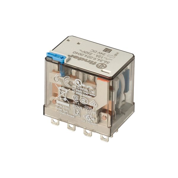 Miniature power Rel. 4CO 12A/24VDC/Agni/Test button/Mech.ind. (56.34.9.024.0040) image 5