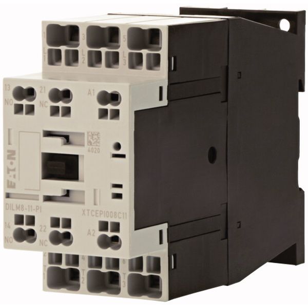 Contactor, 3 pole, 380 V 400 V 3.7 kW, 1 N/O, 1 NC, 24 V 50/60 Hz, AC operation, Push in terminals image 2