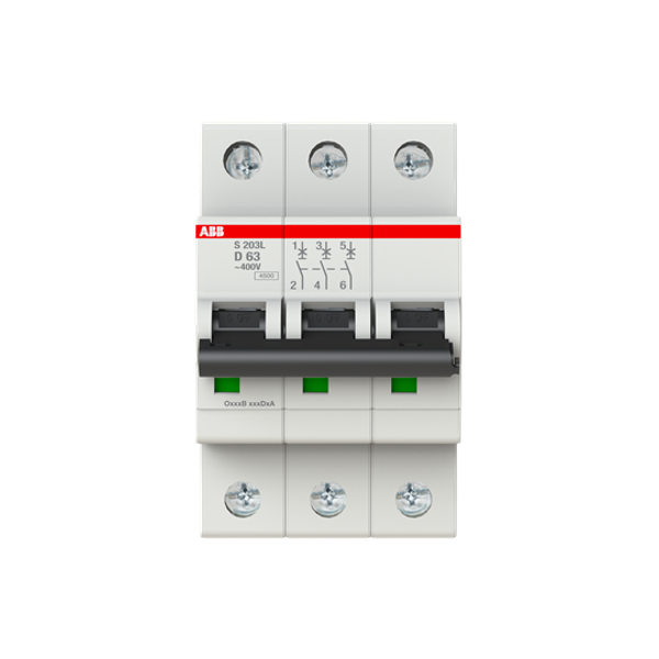 S203L-D63 Miniature Circuit Breaker - 3P - D - 63 A image 1