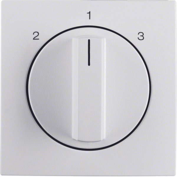 Centre plate rotary knob 3-step switch, Berker S.1/B.3/B.7, polar whit image 1