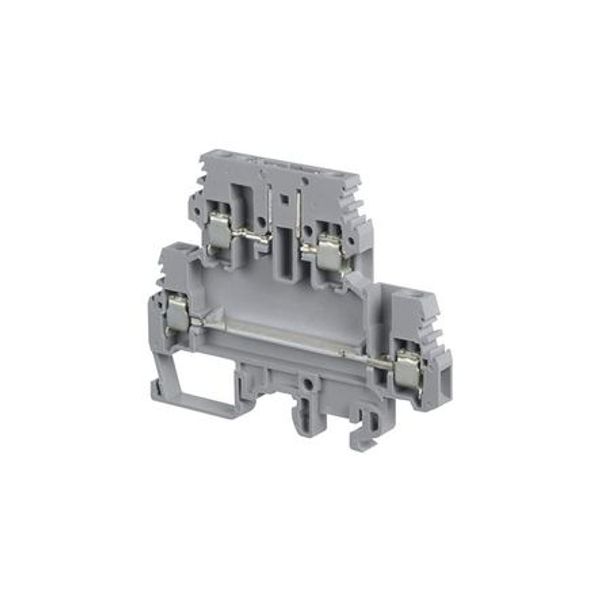 M4/6 D2 SB, SCREW CLAMP TERMINAL BLOCK, DISCONNECT, 4MM, GREY, 6MM image 1