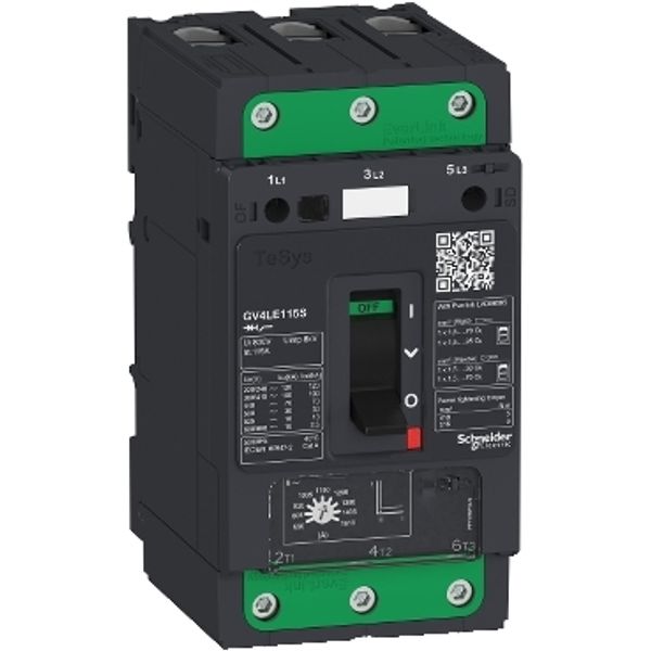 Motor circuit breaker, TeSys GV4, 3P, 12.5 A, Icu 50 kA, magnetic, EverLink terminals image 2