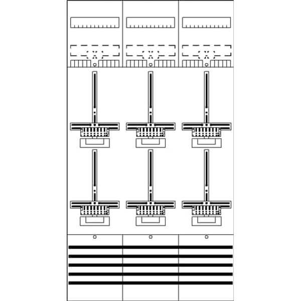 DF39P6 Meter panel, Field width: 3, Rows: 0, 1350 mm x 750 mm x 160 mm, IP2XC image 17