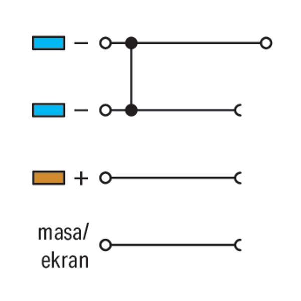 4-conductor sensor supply terminal block Internal commoning, 9 A with image 4