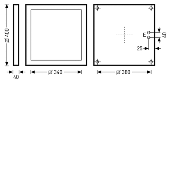 Wall and ceiling luminaire Skeo Pura Lens Anthracite ET 25W 1500lm Lambertian (L) IP65 IK07 5 SDCM image 2