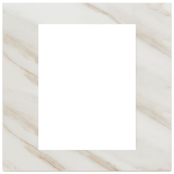 Plate 8M marbl.stoneware white Calacatta image 1