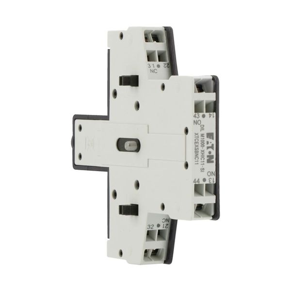 Auxiliary contact module, 2 pole, Ith= 10 A, 1 N/O, 1 NC, Side mounted, Spring-loaded terminals, DILM40 - DILM225A image 9