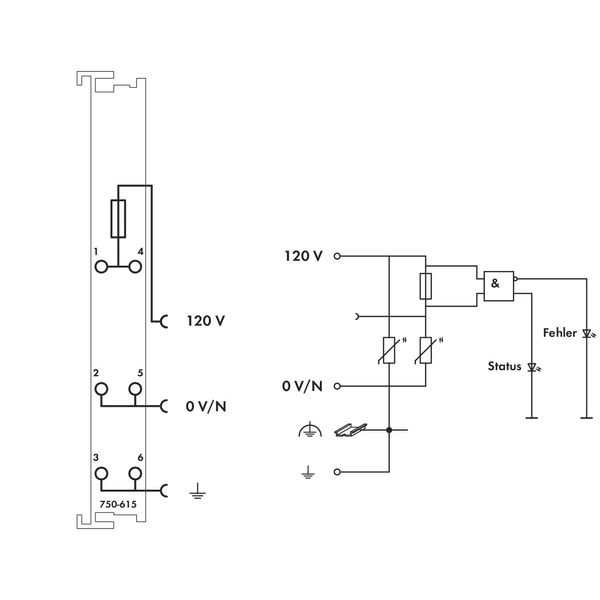 Power Supply 120 VAC fuse holder light gray image 4