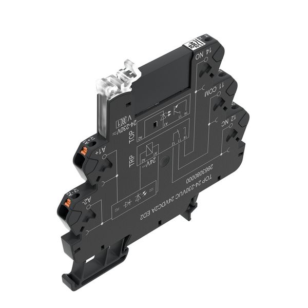 Solid-state relay, 24…230 V UC ±10 %, Rectifier 3...33 V DC, 2 A, PUSH image 1