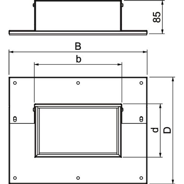 PLM WC 1220 FS Wall connection collar 3- and 4-sided 85x253x273 image 2