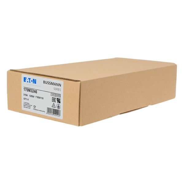 Fuse-link, high speed, 315 A, AC 1250 V, compact size 1, 45 x 58 x 138 mm, aR, DIN, IEC, type K indicator image 11