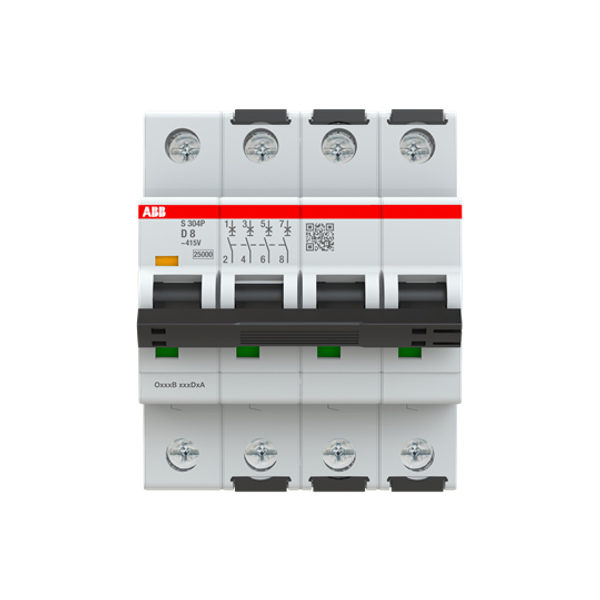 S304P-D8 Miniature Circuit Breaker - 4P - D - 8 A image 1