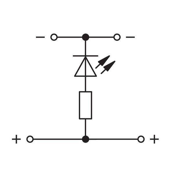 Component terminal block double-deck LED (red) gray image 4