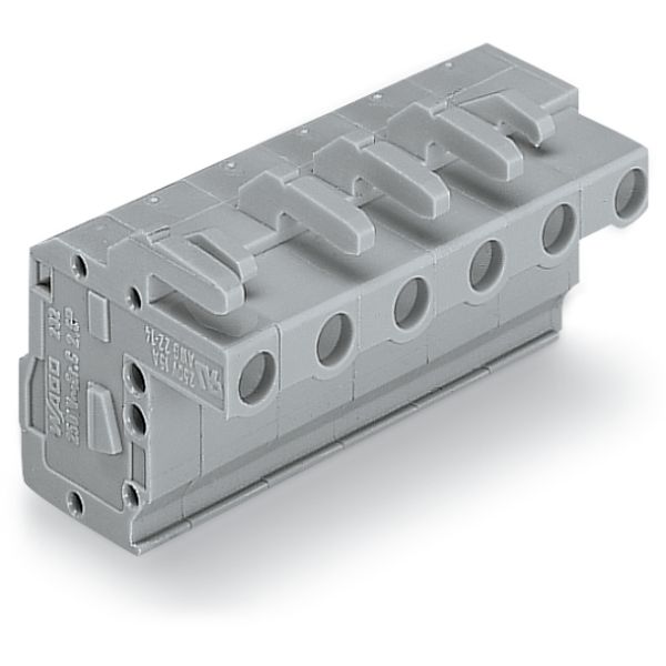 1-conductor female connector, angled CAGE CLAMP® 2.5 mm² gray image 5