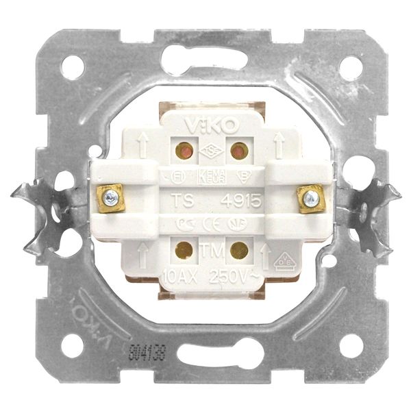 One-way switch insert, 2 pole, 16A, screw clamp image 1