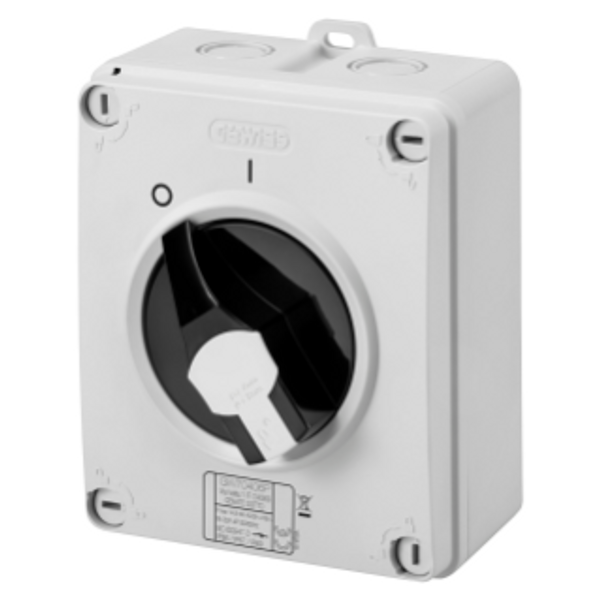 ISOLATOR - HP - COMMAND - ISOLATING MATERIAL BOX - 16A 3P+N - LOCKABLE BLACK KNOB - IP66/67/69 image 1