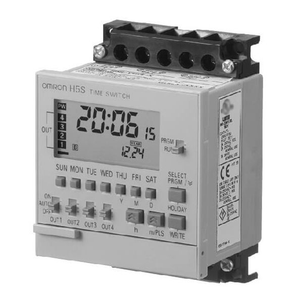 Digital Time Switch, Weekly, Surface mounting/track mounting, 2 circui image 1