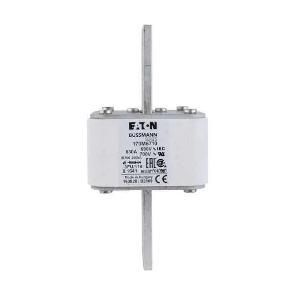 Fuse-link, high speed, 630 A, AC 690 V, size 3, 67 x 92 x 155 mm, aR, IEC, UL image 18