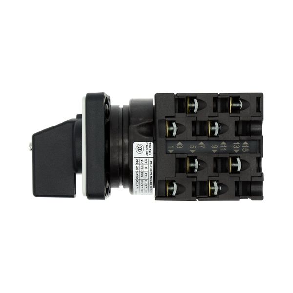 On-Off switch, T0, 20 A, flush mounting, 4 contact unit(s), 8-pole, with black thumb grip and front plate image 34