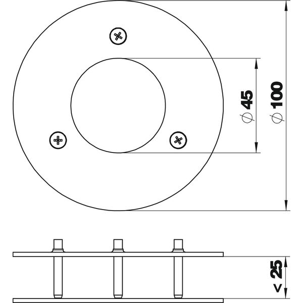 DAB-F RW Ceiling rosette  100x40 image 2