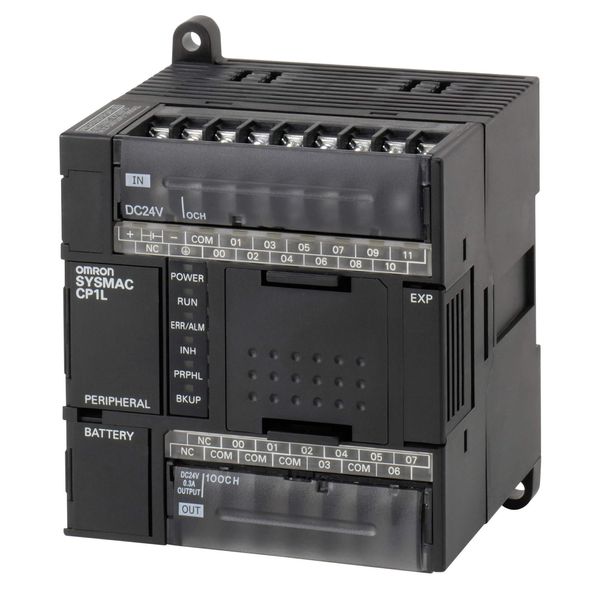 PLC, 24 VDC supply, 12 x 24 VDC inputs, 8 x NPN outputs 0.3 A, 5K step CP1W9240A image 2