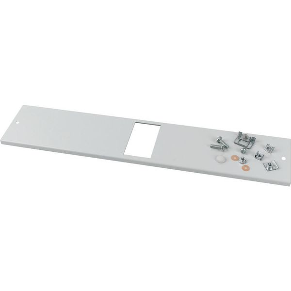 Front cover, +mounting kit, for PKZ4, horizontal, 3p, HxW=100x600mm, grey image 2
