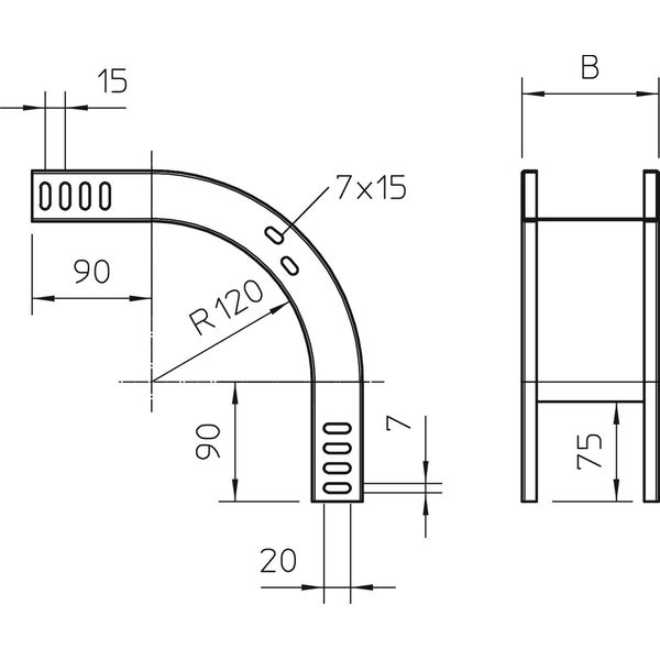 RBV 330 F FS 90° vertical bend falling 35x300 image 2