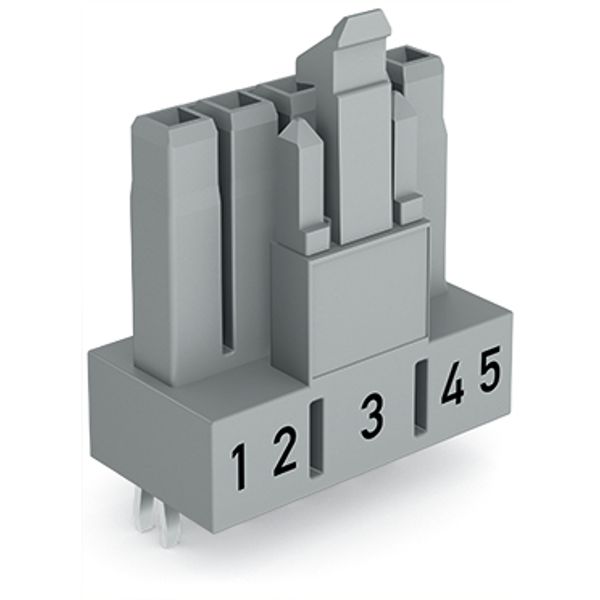 Socket for PCBs straight 5-pole gray image 3