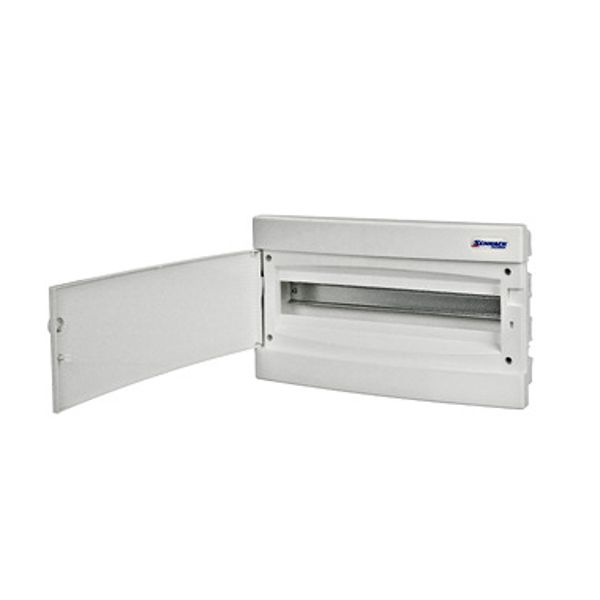 Flush-mounted enclosure 1-row, 18MW, for partition wall image 1