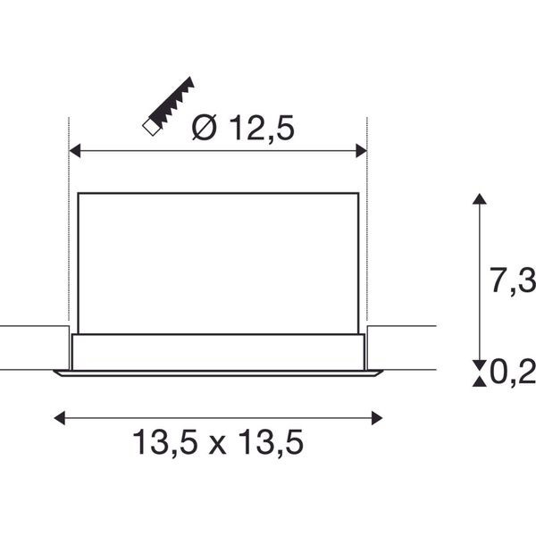 VERLUX, recessed fitting, LED, 3000K, matt white, 20W image 3