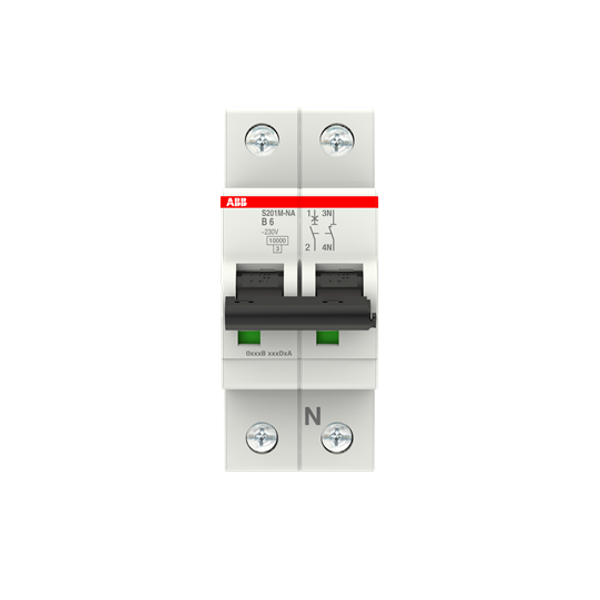 S201M-B6NA Miniature Circuit Breaker - 1+NP - B - 6 A image 3