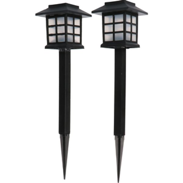 Outdoor Solar Light - light with spike  - Kiev 1lm 2700K IP44  - Sensor - Black image 1