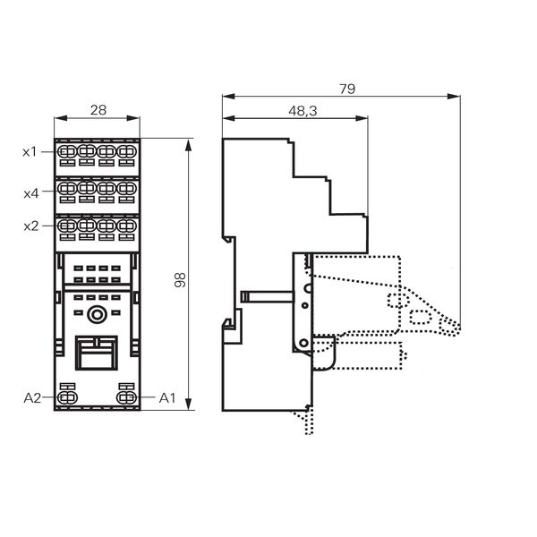 Plug-in socket 14-pole with spring clamp image 3