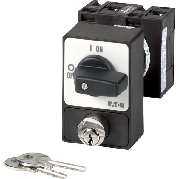 Panic switches, T3, 32 A, flush mounting, 3 pole, with black thumb grip and front plate, Cylinder lock SVA image 4