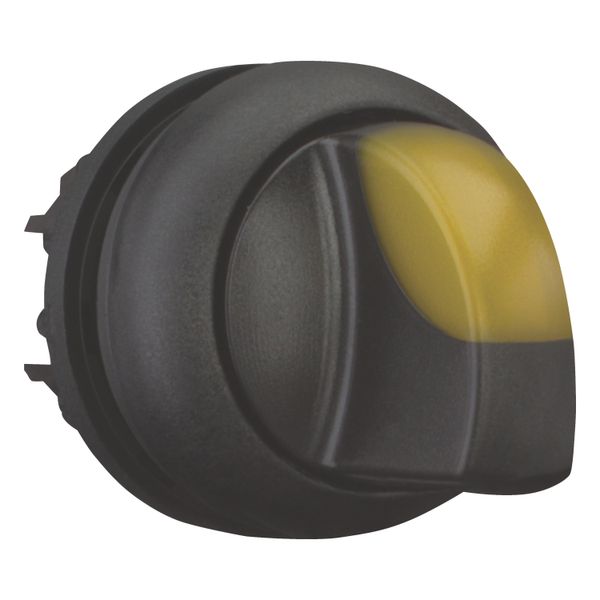 Illuminated selector switch actuator, RMQ-Titan, With thumb-grip, maintained, 3 positions, yellow, Bezel: black image 10