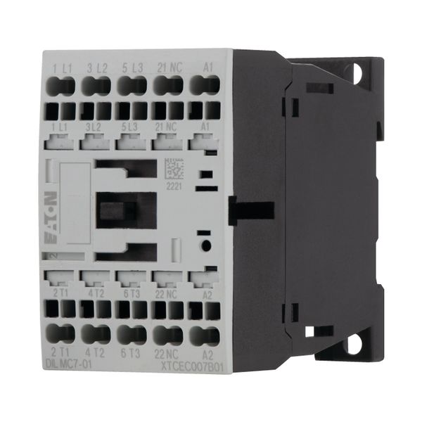 Contactor, 3 pole, 380 V 400 V 3 kW, 1 NC, 24 V DC, DC operation, Spring-loaded terminals image 6