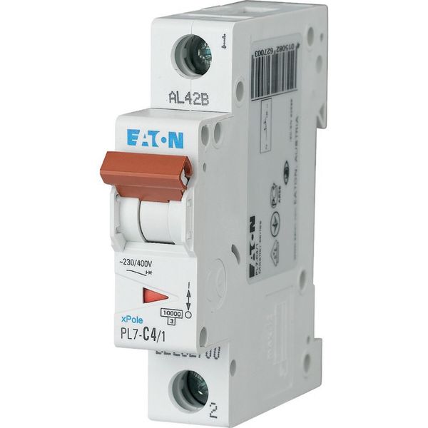 Miniature circuit breaker (MCB), 4 A, 1p, characteristic: D image 2