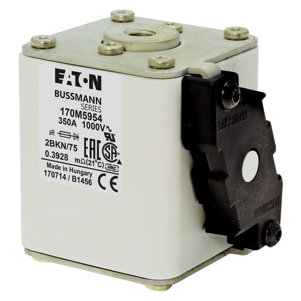 Fuse-link, high speed, 350 A, AC 1000 V, size 2, 59 x 77 x 75 mm, aR, IEC, UL, single indicator image 4