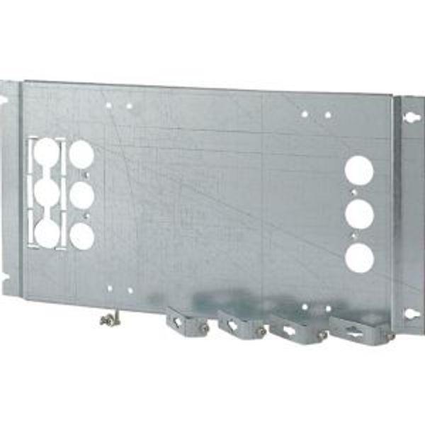 Mounting plate for NZM3 (cont.),horizontal, 3p, plug-in, HxW=250x600mm image 4