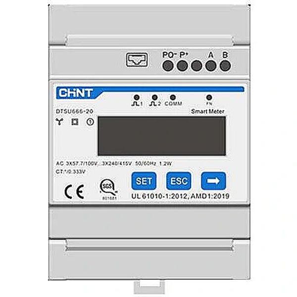 SUNGROW | Three Phase Smart Energy Meter 250A DTSU666-20 indirect measurement (needs CT‘s) image 1